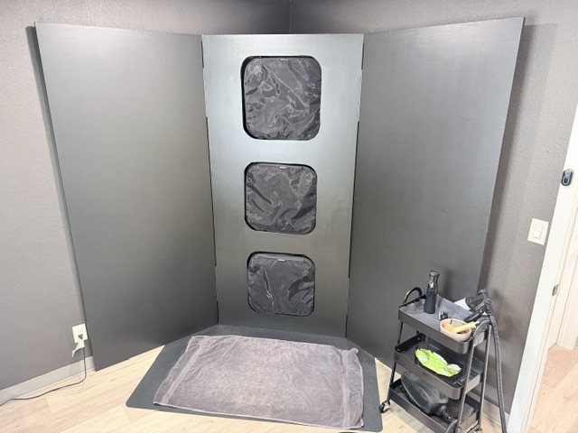 Spray tan room at Duo Skin and Hydration